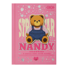 Блокнот ZiBi KIDS Line А6 тв. пал. 64арк. BEAR TOY 12721-10 рожевий (клітинка) (20) /ZB.12721-10/