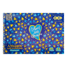 Альбом для малювання 30арк. на пружині ZiBi KIDS Line 1451-02 PATRIOT HEARTS (4) /ZB.1451-02/