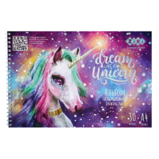 Альбом для малювання 30арк. на пружині ZiBi KIDS Line 1451-26 RAINBOW UNICORN (4) /ZB.1451-26/