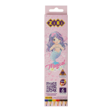 Олівці кольорові  6кол. ZiBi 2447 KIDS Line МАГІЯ тригранні, супер м'які (48) /ZB.2447/