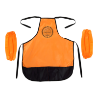 Фартух для дитячої творчості ZiBi 6005 з нарукавниками з малюнком, помаранчевий (128см) (30) /ZB.6005/