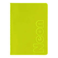 Блокнот BUROMAX А5 пласт. обкл. 80арк. NEON 24822180-08 жовтий (зшита обкладинка)(клітинка) (6) /BM.24822180-08/