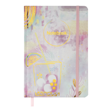 Блокнот BUROMAX А5 96арк. ABSTRACT 255115-43 св.-рожевий, тв.лам.обкл., на гумці, крем.папір (6) /BM.255115-43/