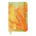 Блокнот BUROMAX А6 80арк. MARBLE 256101-11 помаранчевий, тв.лам.обкл., на гумці, крем.папір (24) /BM.256101-11/