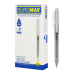 Ручка гелева авт. BUROMAX 8374-01 JELLY 0,5мм прозорий корпус з силіконовим грипом, синя (12/144) /BM.8374-01/
