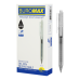 Ручка гелева авт. BUROMAX 8374-02 JELLY 0,5мм прозорий корпус з силіконовим грипом, чорна (12/144) /BM.8374-02/