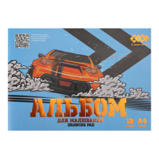 Альбом для малювання 12арк. на скобі ZiBi KIDS Line 1415-02 CAR, синій (8) /ZB.1415-02/
