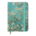 Блокнот BUROMAX А7 80арк. ALMOND BRANCHES 257101-06 бірюзовий, тв.лам.обкл., на гумці, крем.папір (24) /BM.257101-06/