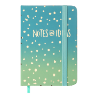 Блокнот BUROMAX А7 80арк. GRADIENT 257104-02 синій, тв.лам.обкл., на гумці, крем.папір (24) /BM.257104-02/