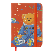 Блокнот ZiBi KIDS Line А7 тв. пал. 80арк. BEAR 117103 помаранчевий, на гумці, крем.папір (клітинка) (24) /ZB.117103/