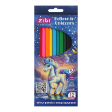 Олівці кольорові 12кол. ZiBi 2454 KIDS Line UNICORN тригранні, супер-м'які (24) /ZB.2454/
