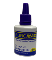 Фарба штемпельна BUROMAX 1901-05 30мл фіолетова (12) /BM.1901-05/