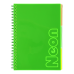 Книга канц. на спір. А4 120арк. # офс. BUROMAX NEON, пласт.обкл. з розділ. та перфорацією, зелена /BM.24349911-04/