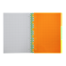 Книга канц. на спір. А4 120арк. # офс. BUROMAX NEON, пласт.обкл. з розділ. та перфорацією, зелена /BM.24349911-04/