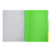 Книга канц. на спір. А4 120арк. # офс. BUROMAX NEON, пласт.обкл. з розділ. та перфорацією, зелена /BM.24349911-04/