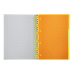 Книга канц. на спір. А4 120арк. # офс. BUROMAX NEON, пласт.обкл. з розділ. та перфорацією, жовта /BM.24349911-08/