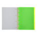 Книга канц. на спір. А4 120арк. # офс. BUROMAX NEON, пласт.обкл. з розділ. та перфорацією, жовта /BM.24349911-08/