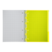 Книга канц. на спір. А4 120арк. # офс. BUROMAX NEON, пласт.обкл. з розділ. та перфорацією, жовта /BM.24349911-08/