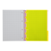 Книга канц. на спір. А4 120арк. # офс. BUROMAX NEON, пласт.обкл. з розділ. та перфорацією, рожева /BM.24349911-10/