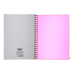 Книга канц. на спір. А4 120арк. # офс. BUROMAX NEON, пласт.обкл. з розділ. та перфорацією, рожева /BM.24349911-10/