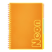 Книга канц. на спір. А4 120арк. # офс. BUROMAX NEON, пласт.обкл. з розділ. та перфорацією, помаранчева /BM.24349911-11/