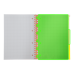 Книга канц. на спір. А4 120арк. # офс. BUROMAX NEON, пласт.обкл. з розділ. та перфорацією, помаранчева /BM.24349911-11/