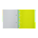 Блокнот BUROMAX B5 на спір. пласт. обкл. з розділ. та перф. 120арк. NEON зелений /BM.24359911-04/