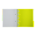 Блокнот BUROMAX B5 на спір. пласт. обкл. з розділ. та перф. 120арк. NEON жовтий /BM.24359911-08/