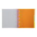 Блокнот BUROMAX B5 на спір. пласт. обкл. з розділ. та перф. 120арк. NEON рожевий /BM.24359911-10/
