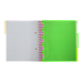 Блокнот BUROMAX B5 на спір. пласт. обкл. з розділ. та перф. 120арк. NEON рожевий /BM.24359911-10/