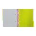 Блокнот BUROMAX B5 на спір. пласт. обкл. з розділ. та перф. 120арк. NEON рожевий /BM.24359911-10/