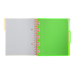Блокнот BUROMAX B5 на спір. пласт. обкл. з розділ. та перф. 120арк. NEON помаранчевий /BM.24359911-11/
