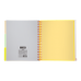 Блокнот BUROMAX B5 на спір. пласт. обкл. з розділ. та перф. 120арк. NEON помаранчевий /BM.24359911-11/