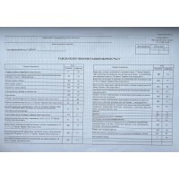 Бланк "Табель обліку робочого часу" А3, офсет, форма № П-5 (Наказ №489) (Р)