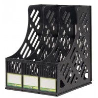 Лоток вертикальний  3 в 1 4OFFICE 4-402 чорний /4-402/