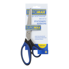Ножиці BUROMAX 4512 21см ручки з гумовими вставками (12) /BM.4512/