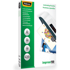 Плівка для ламінування глянсова 100мкм А5, 100шт. Fellowes 53510