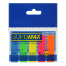 Стікер-закладки BUROMAX 45*12мм 5х25арк. 2302-98 пластикові (48) /BM.2302-98/