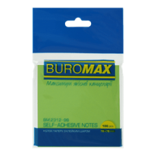 Стікери BUROMAX 76*76 100арк 2312-98 неон. (12), /BM.2312-98/