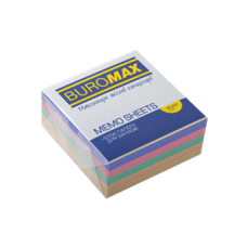Папір для нотаток кольор. BUROMAX 9*9*4см, до 440арк. не скл. ДЕКОР 2285, /BM.2285/