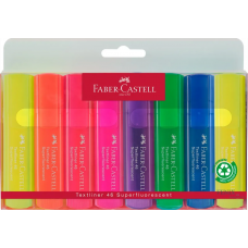 Набір маркерів текст. 7кол.+1жовт. Faber-Castell 154662 Superfluorescent пласт. уп. /154662/