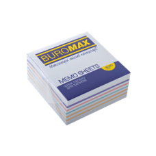 Папір для нотаток кольор. BUROMAX 9*9*4см, до 440арк. не скл. Веселка 2245 (72), /BM.2245/