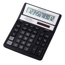 Калькулятор CITIZEN  бухг. SDC-888XBK чорний з алюм. вставками, 12розр. (158*203мм) /SDC-888XBK/