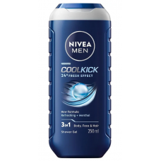 Гель д/душу Nivea 250мл чол. Екстримальна свіжість 3в1