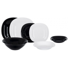 Сервіз Luminarc столовий 19пр. Carine Black/White 4012/21