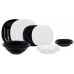 Сервіз Luminarc столовий 19пр. Carine Black/White 4012/21