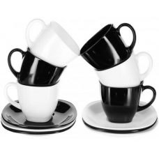Сервіз Luminarc чайний 220мл 12пр. Carine Black/White D2371