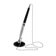 Ручка кулькова на підставці BUROMAX 8146-01 SILVER, синя (50) /BM.8146-01/