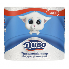 Папір туалетний  ДИВО 4шт. в уп. Soft, 2-шар. (20)