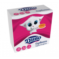 Серветки паперові стол. ДИВО 24*24см 50шт. 2-шар. білі (72)